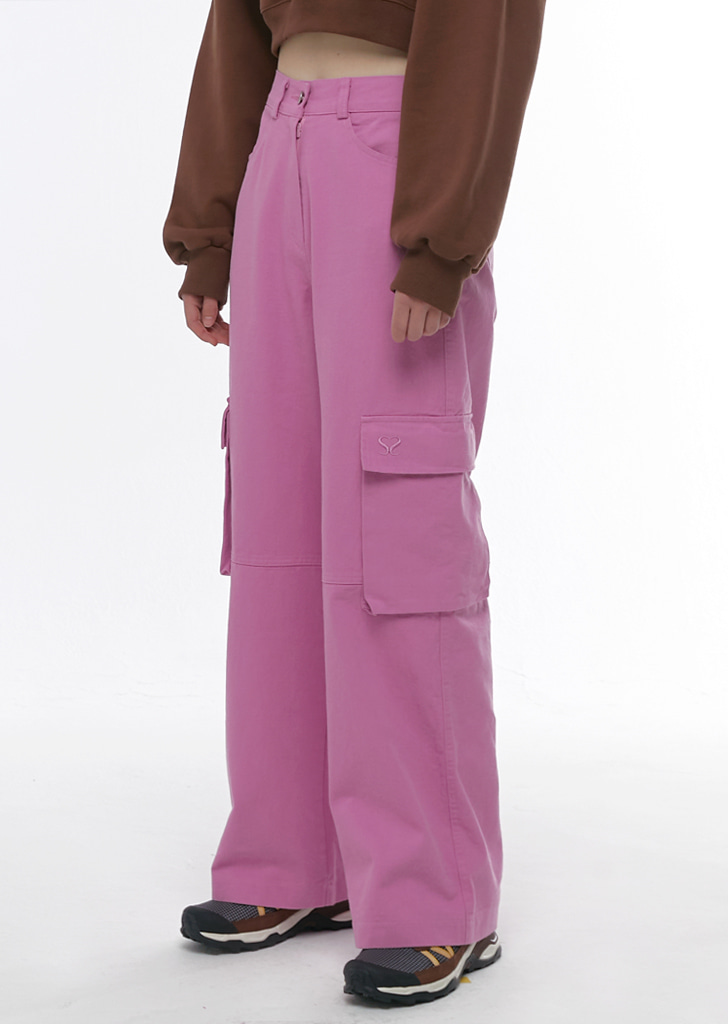 CASUAL CARGO PANTS,PINK